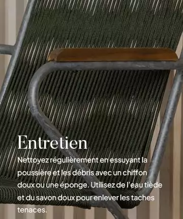 Entretien du salon de jardin avec coussins